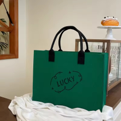 Large Capacity Tote Working Shopping Bag Felt Custom Storage Bag Felt Tote Bag