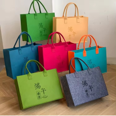 Large Capacity Tote Working Shopping Bag Felt Custom Storage Bag Felt Tote Bag