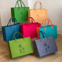 Large Capacity Tote Working Shopping Bag Felt Custom Storage Bag Felt Tote Bag