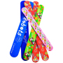 Factory Customized Logo Pattern Printed Festival Activity Silicone Plain Custom Slap Bands Slap Bracelet With Logo