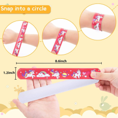 Factory Customized Logo Pattern Printed Festival Activity Silicone Plain Custom Slap Bands Slap Bracelet With Logo