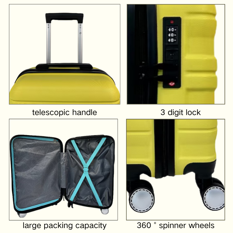 OEM Custom Luxury Suitcase with Carry-on ABS Factory Direct Large Capacity 20