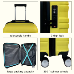 OEM Custom Luxury Suitcase with Carry-on ABS Factory Direct Large Capacity 20