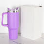Travel Mugs 40oz Custom Logo Stainless Steel Vacuum Insulated Straight Tumbler Reusable Thermos Travel Coffee Mugs Cups