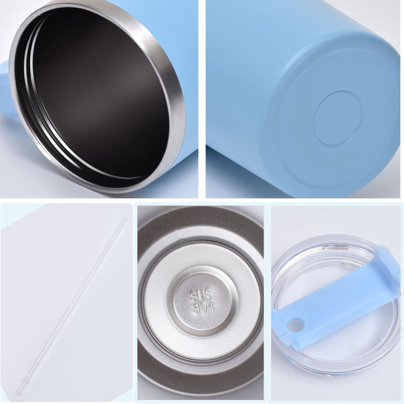 Travel Mugs 40oz Custom Logo Stainless Steel Vacuum Insulated Straight Tumbler Reusable Thermos Travel Coffee Mugs Cups