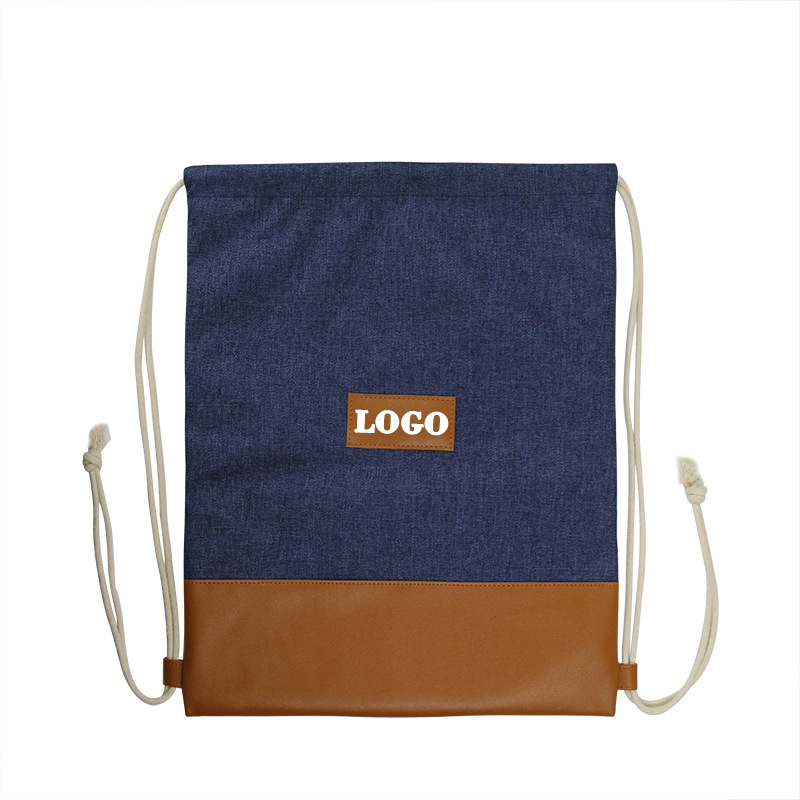 Large capacity travel sport canvas drawstring String backpack custom wholesale