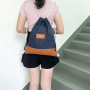 Large capacity travel sport canvas drawstring String backpack custom wholesale