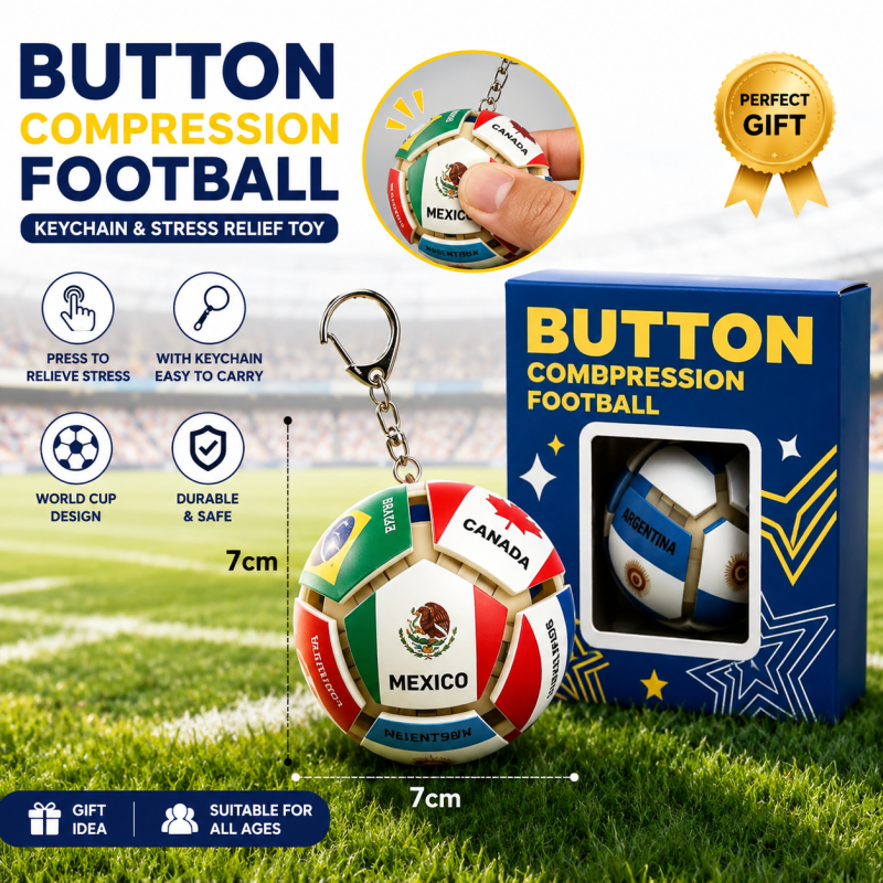Wholesale Football Fidget Keychain Portable Soccer Souvenir with National Flags for Fans Promotional Gifts