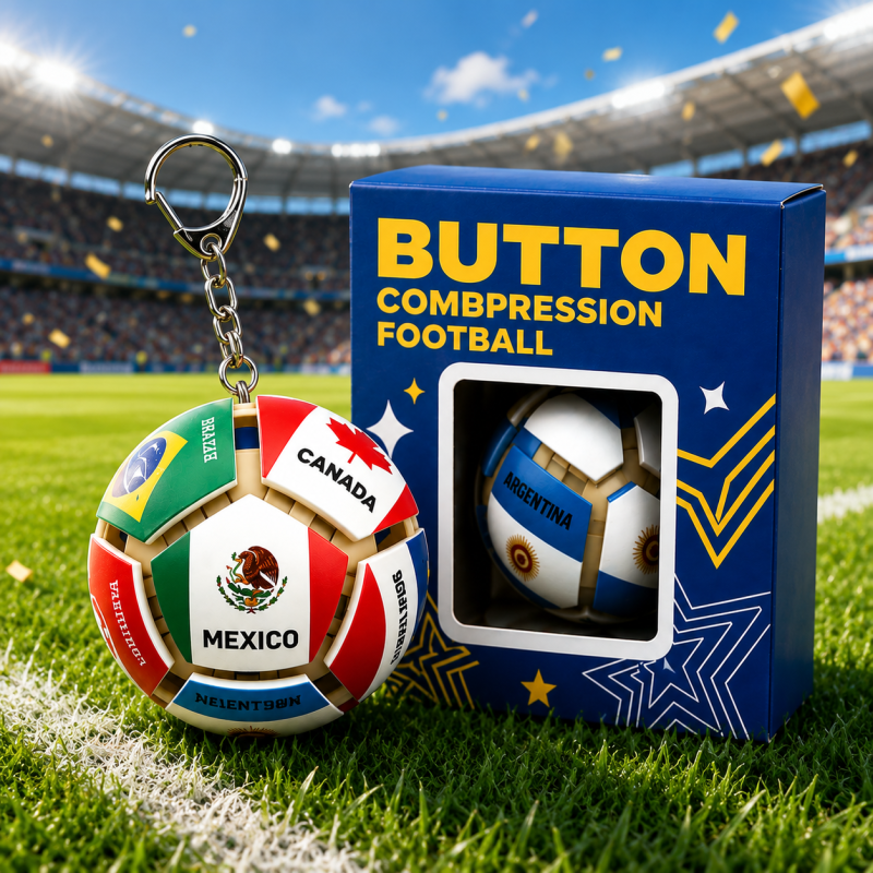 Wholesale Football Fidget Keychain Portable Soccer Souvenir with National Flags for Fans Promotional Gifts