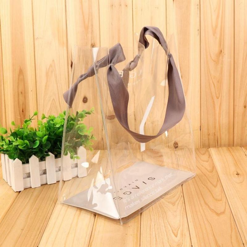 Transparent Bag Pvc 2023 Wholesale Custom Women Tote Bag Large Clear Transparent PVC Bags