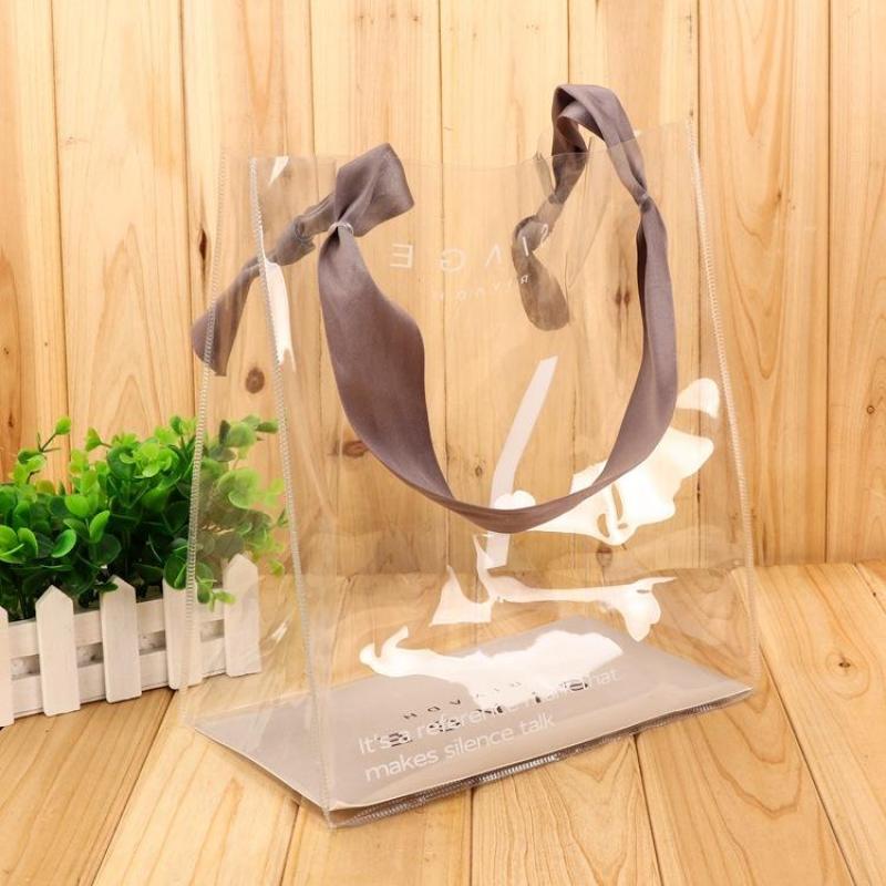 Transparent Bag Pvc 2023 Wholesale Custom Women Tote Bag Large Clear Transparent PVC Bags