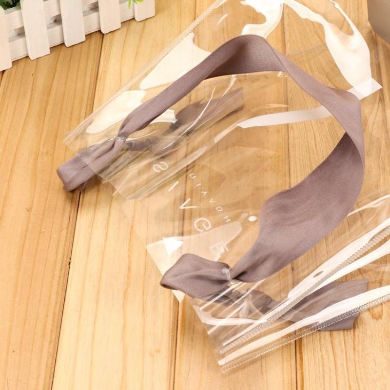 Transparent Bag Pvc 2023 Wholesale Custom Women Tote Bag Large Clear Transparent PVC Bags