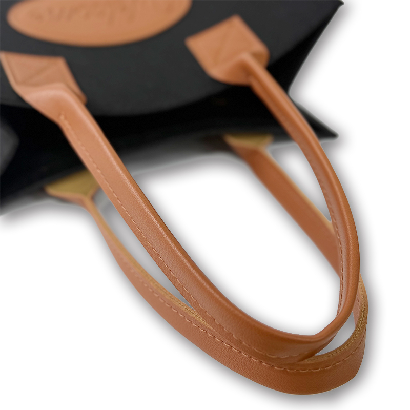 Wholesale Custom Leather Felt Tote Bags Customized Logo Tote Bag