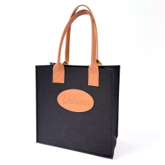 Wholesale Custom Leather Felt Tote Bags Customized Logo Tote Bag Wholesale Custom Leather Felt Tote Bags Customized Logo Tote Bag