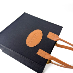 Wholesale Custom Leather Felt Tote Bags Customized Logo Tote Bag