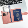 Wholesale Travel Credit Card Wallet Passport Cover Case PU Leather Passport Holder with Magnetic Closure