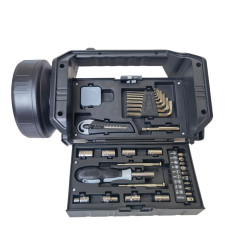 Custom Eco-Friendly Steel Flashlight & Toolbox Set LED Tool Kit for DIY Projects Outdoor Activities Promotional Gifts