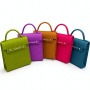 Wholesale Custom Logo Felt Handbag Metal Snap Closure Structured  Tote Bag Eco Friendly Reusable Gift Bag