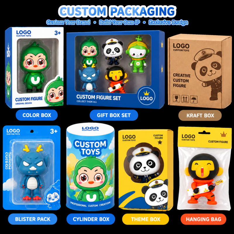 OEM ODM Custom Logo 3D Action Figure Small Cute 3D Anime Figurine Personalized Design PVC Toys