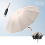 Wholesales Cheap Automatic  3 Folding Umbrella With Portable Buckle Hook Loop Lock Handle for Travel