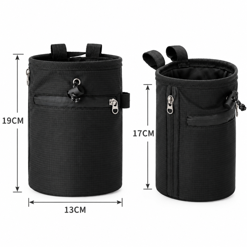 Custom 420D Ripstop Oxford Climbing Chalk Bag with Adjustable Waist Belt Outdoor Rock Climbing Chalk Pouch