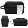 Large Capacity Leisure Waterproof Toiletry Storage Bag Men's Wash Bag Outdoor Travel zipper Cosmetic Bag with leather handle