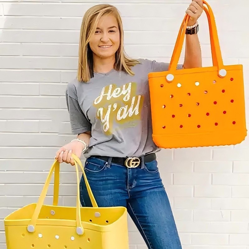 EVA Portable Travel Tote Bag Open Closure Chains Waterproof Washable Beach for Women Large Capacity Summer Holiday OEM Supplier