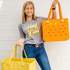 EVA Portable Travel Tote Bag Open Closure Chains Waterproof Washable Beach for Women Large Capacity Summer Holiday OEM Supplier
