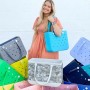 EVA Portable Travel Tote Bag Open Closure Chains Waterproof Washable Beach for Women Large Capacity Summer Holiday OEM Supplier