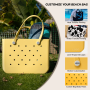 EVA Portable Travel Tote Bag Open Closure Chains Waterproof Washable Beach for Women Large Capacity Summer Holiday OEM Supplier