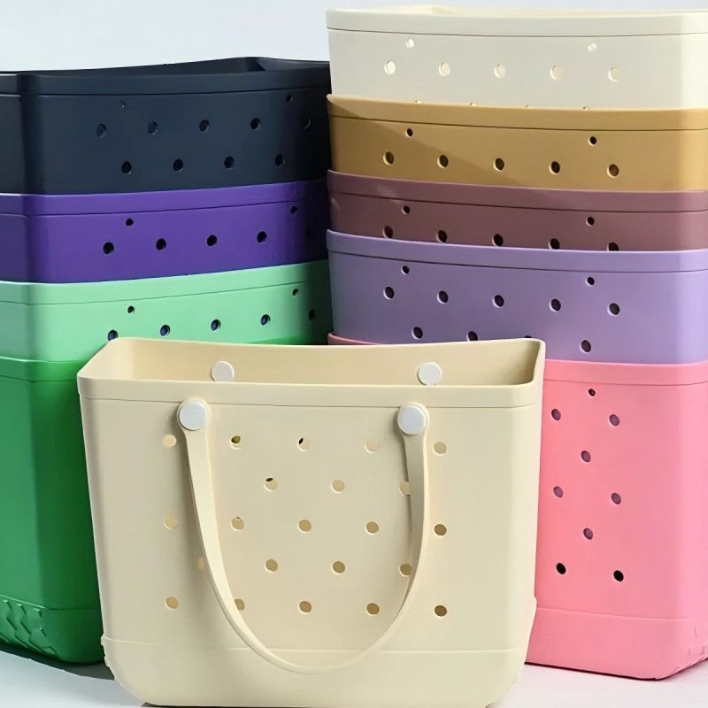 EVA Portable Travel Tote Bag Open Closure Chains Waterproof Washable Beach for Women Large Capacity Summer Holiday OEM Supplier