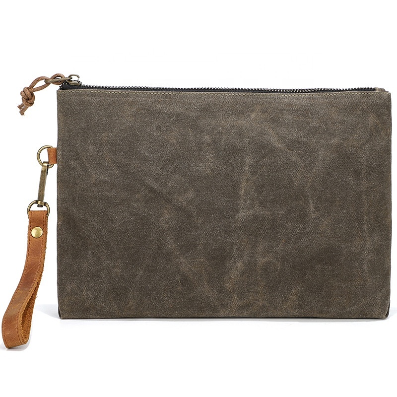 Wholesale Soft Wax Dyed Canvas Bag – Lightweight, Foldable Zippered Design for Daily Use