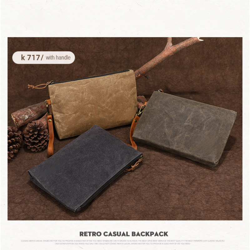 Wholesale Soft Wax Dyed Canvas Bag – Lightweight, Foldable Zippered Design for Daily Use