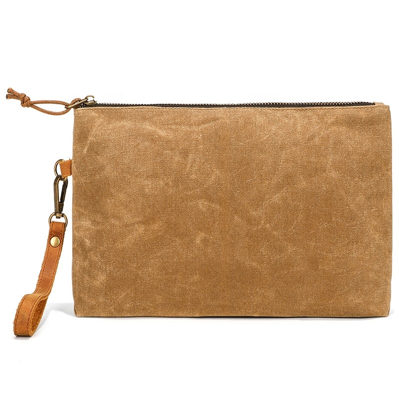 Wholesale Soft Wax Dyed Canvas Bag – Lightweight, Foldable Zippered Design for Daily Use