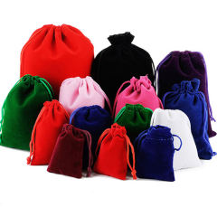 Wholesale High Quality String Bag Custom Velvet Drawstring Promotional Pouch Bag Drawstring Bag