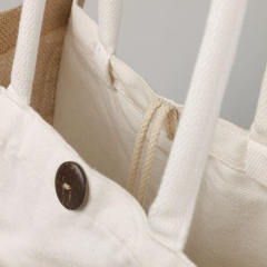 Custom Logo Printing Plain Natural Grocery Burlap Jute Tote Reusable Shopping Bags with logo