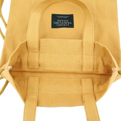 OEM Gift Drawstring Cotton Tote Bag With String Custom Canvas Drawstring Backpack With Logo Printed Promotional Shopping Bag