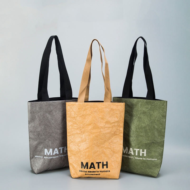 Eco Friendly Custom Logo Reusable Shopping Bags Light Waterproof Dupont Tyvek Paper Grocery Bag