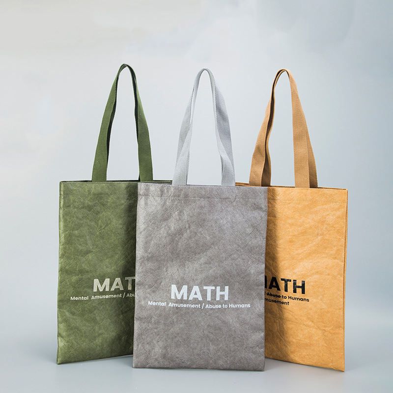 Eco Friendly Custom Logo Reusable Shopping Bags Light Waterproof Dupont Tyvek Paper Grocery Bag