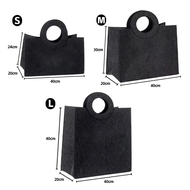 Wholesale Customizable Designer Felt Tote Bag Fashionable Plain Recycled Organizer Storage With Logo Print Jewelry Gifts Packing