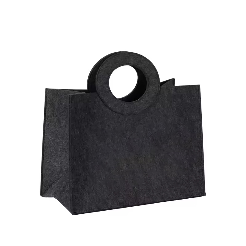 Wholesale Customizable Designer Felt Tote Bag Fashionable Plain Recycled Organizer Storage With Logo Print Jewelry Gifts Packing