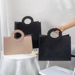Wholesale Customizable Designer Felt Tote Bag Fashionable Plain Recycled Organizer Storage With Logo Print Jewelry Gifts Packing