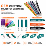 Custom Logo Printed Polyester Lanyards Personalized Full Color Neck Strap with Swivel Hook for Trade Show Office ID Badge