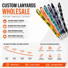 Custom Logo Printed Polyester Lanyards Personalized Full Color Neck Strap with Swivel Hook for Trade Show Office ID Badge