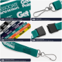 Custom Logo Printed Polyester Lanyards Personalized Full Color Neck Strap with Swivel Hook for Trade Show Office ID Badge