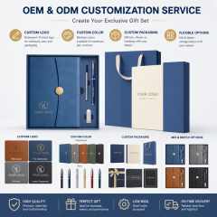 Custom Logo Business Gift Set 4pcs Notebook Pen USB Flash Drive Set Premium Corporate Promotional Gifts for Clients