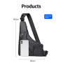 Anti Theft Travel Bag Slim Sling Bag Crossbody Bags for Men Women, Casual Waterproof Phone Chest Bag for Travel