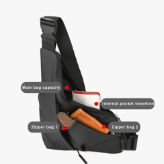 Anti Theft Travel Bag Slim Sling Bag Crossbody Bags for Men Women, Casual Waterproof Phone Chest Bag for Travel