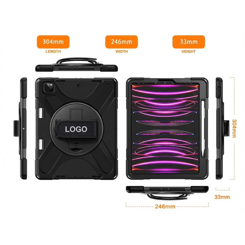 OEM ODM Custom Logo Heavy Duty Rugged Tablet Case for iPad 10 Generation 10.9 Inch Shockproof TPU PC 3 in 1 Protective Cover