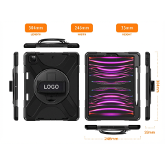 OEM ODM Custom Logo Heavy Duty Rugged Tablet Case for iPad 10 Generation 10.9 Inch Shockproof TPU PC 3 in 1 Protective Cover